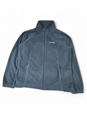Columbia 1X Black Full Zip Fleece Jacket Plus Size Women's Outdoor Layer